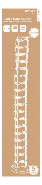 DELTACO Office, Spine Cable Organizer & Hider, White