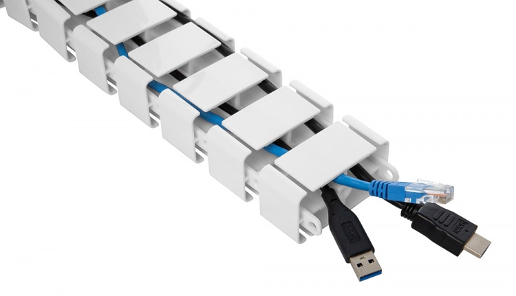 DELTACO Office, Spine Cable Organizer & Hider, Black DELTACO Office, Spine Cable Organizer & Hider, Black