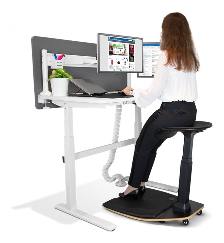 DELTACO Office, Ergonomic Leaning Chair with Anti-Fatigue Mat DELTACO Office, Ergonomic Leaning Chair with Anti-Fatigue Mat