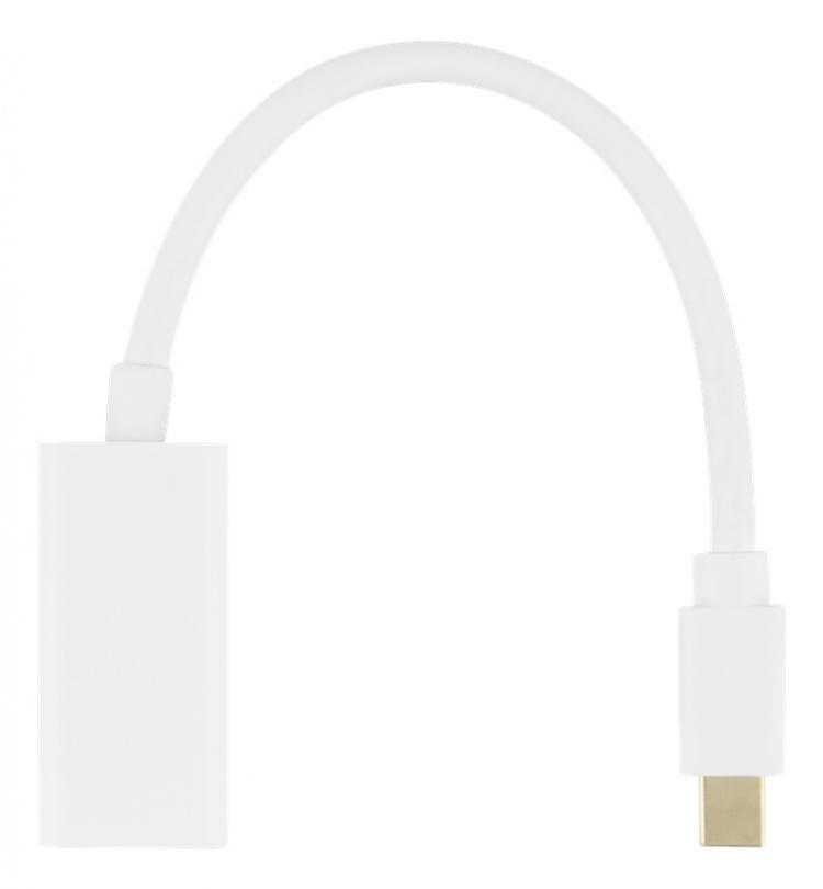 DELTACO Mini DisplayPort til HDMI-adapter, 4K 60 Hz, 0,2 m, hvit DELTACO Mini DisplayPort til HDMI-adapter, 4K 60 Hz, 0,2 m, hvit