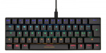 DELTACO GAMING Mekanisk 60% RGB-tastatur, brune brytere, 62 taster