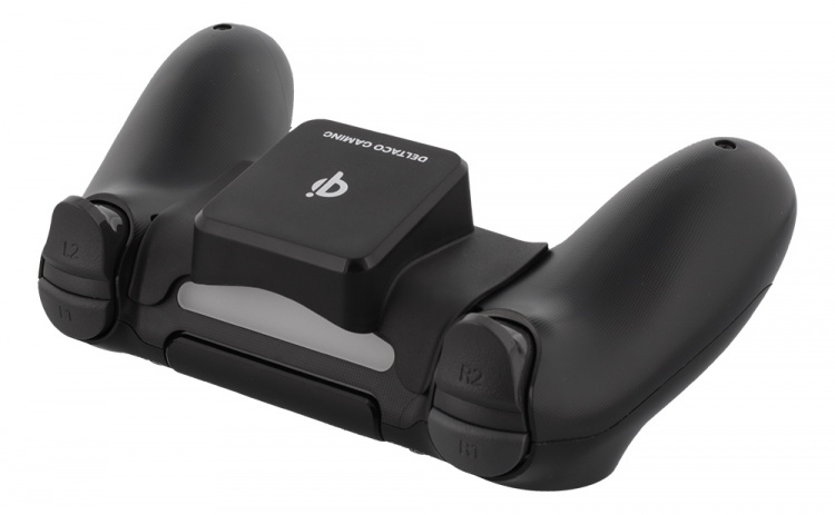 DELTACO GAMING qi-mottaker for trådløs lading for PS4-kontroller, svart