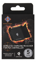 DELTACO GAMING qi-mottaker for trådløs lading for PS4-kontroller, svart