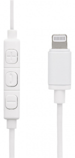 Streetz in-ear Lightning-hodesett, MFi, volumkontroll, fjernkontroll, hvit