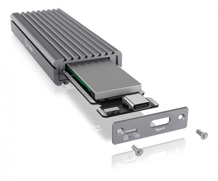 Eksternt Type-CT aluminiumskabinett for M.2 NVMe SSD Eksternt Type-CT aluminiumskabinett for M.2 NVMe SSD