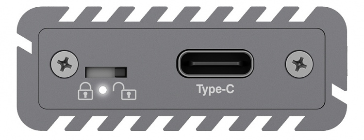 Eksternt Type-CT aluminiumskabinett for M.2 NVMe SSD Eksternt Type-CT aluminiumskabinett for M.2 NVMe SSD