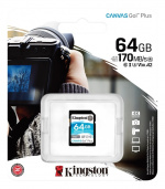 Kingston 64 GB SDXC Canvas Go Plus 170R C10 UHS-I U3 V30 Kingston 64 GB SDXC Canvas Go Plus 170R C10 UHS-I U3 V30
