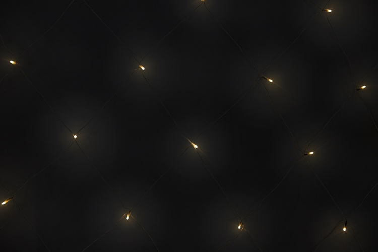 Lysnett, 120x150 cm, 120 LED, adapter, varm hvit