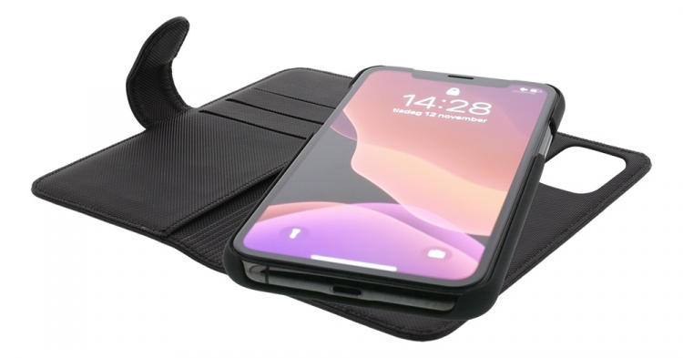 DELTACO lommebokveske 2-i-1, iPhone 12 Pro Max, magnetisk bakdeksel DELTACO lommebokveske 2-i-1, iPhone 12 Pro Max, magnetisk bakdeksel