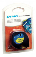 DYMO LetraTAG plasttape, gul, 12 mm, 4 m (91222) DYMO LetraTAG plasttape, gul, 12 mm, 4 m (91222)