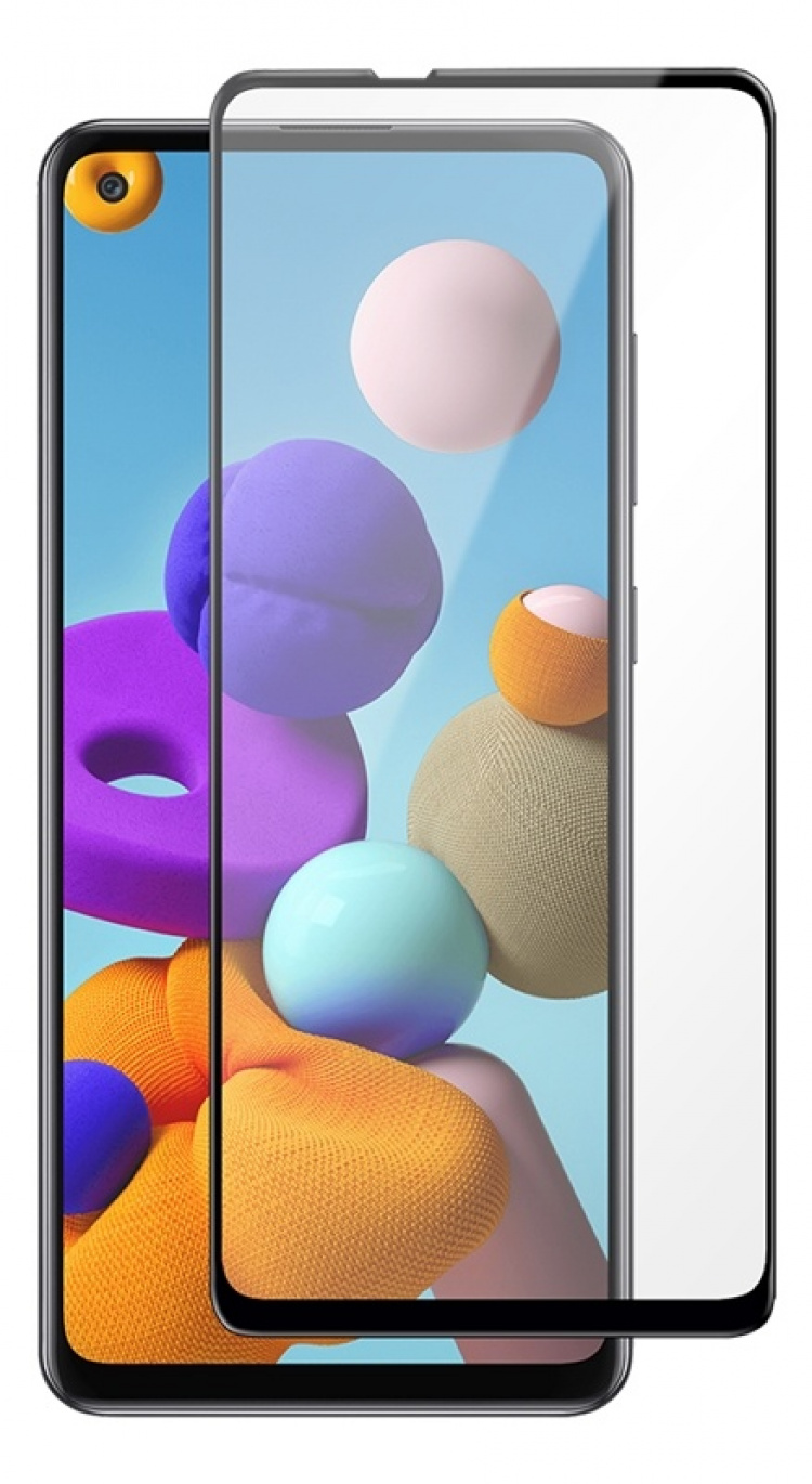 DELTACO skjermbeskytter Samsung Galaxy A21s 2,5D full dekning