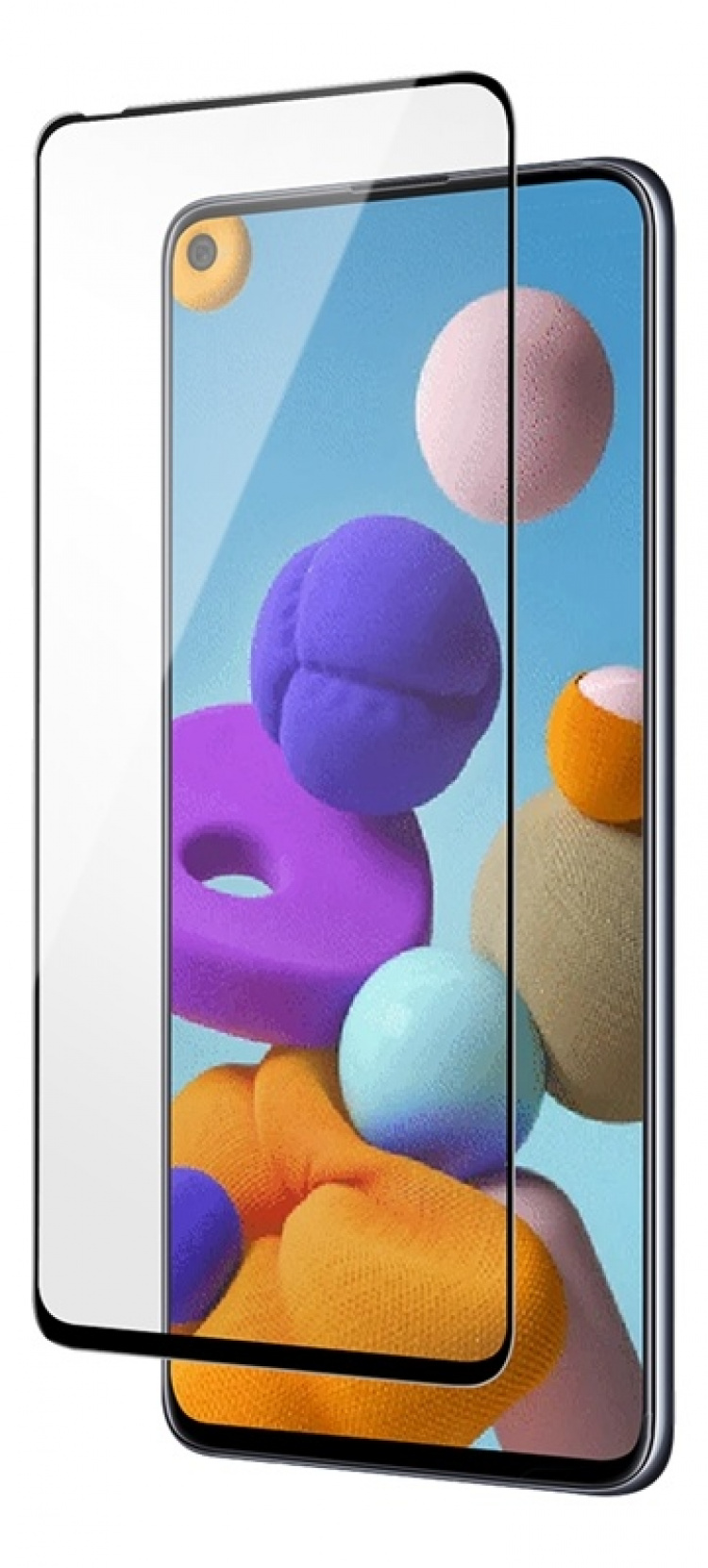 DELTACO skjermbeskytter Samsung Galaxy A21s 2,5D full dekning