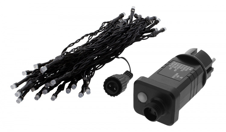 DELTACO SMART HOME WiFi-lyskjede, 5m, 40 led, adapter, IP44, RGB