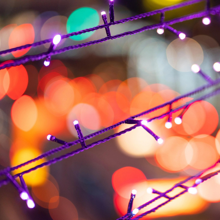 DELTACO SMART HOME WiFi lyskjede, 15m, 120 led, adapter,IP44,WW