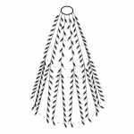 DELTACO SMART HOME Juletrebelysning, 2 m, 10 strenger, 300L, WW, adapter, IP44