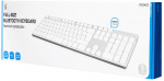 DELTACO bluetooth-tastatur i full størrelse, aluminium, oppladbart batteri,
