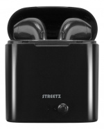 STREETZ True Wireless Grand semi-in-ear, ladeettui, svart