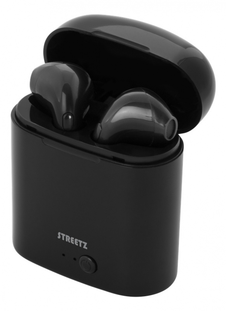 STREETZ True Wireless Grand semi-in-ear, ladeettui, svart