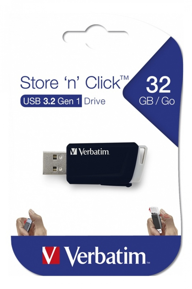 Verbatim Store N Click USB 3.0 32 GB, svart Verbatim Store N Click USB 3.0 32 GB, svart