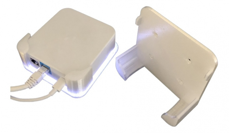 Winther Amplifi Instant veggmontering i 3D-trykt gjennomsiktig plast