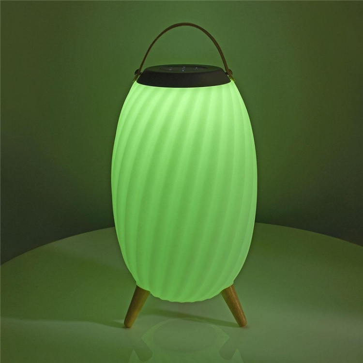 Nedis Bluetooth høyttaler med stemningslys | 6 timer | Ambiance Design | 60 W | Mono | RGB / Varm Hvit | IPX5 | Linkable | Grå / Hvit