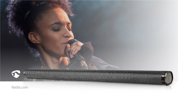 Nedis Soundbar | 2.0 | DSP Program | 135 W | 1x 3.5 mm / 1x Coax Audio / 1x Optical / 1x USB | 1x HDMI (with ARC) | Bluetooth® | Kan monteres | Mørk Grå / Sort