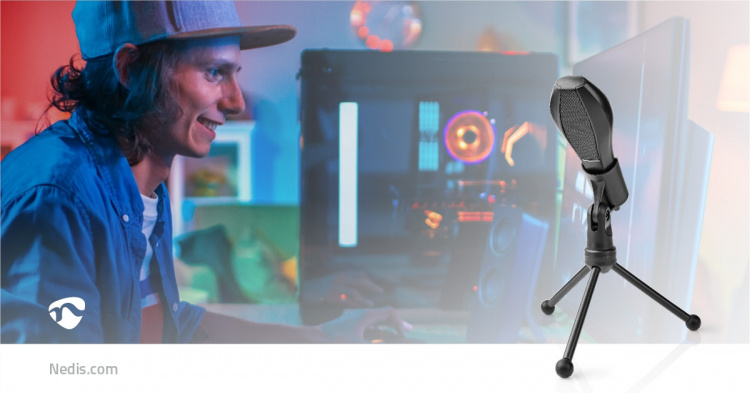 Nedis Mikrofon | Brukes til: Notisbok / Skrivebord | Wired | 1x USB