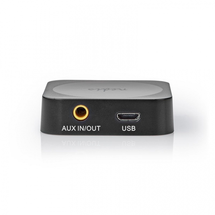 Nedis Bluetooth® Transceiver | Koblingsinngang: 1x AUX | Koblingsutgang: 1x AUX | SBC | Opptil 1 enhet | Opp til 6 timer | Automatisk avstengingsfunksjon | Sort