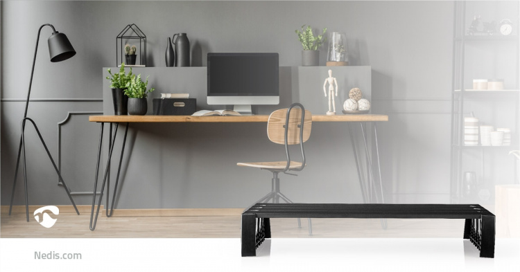 Nedis Monitor Stand | Ergonomisk: Yes | Maksimal bæreevne: 16 kg | Universal | Justerbar høyde: Nei