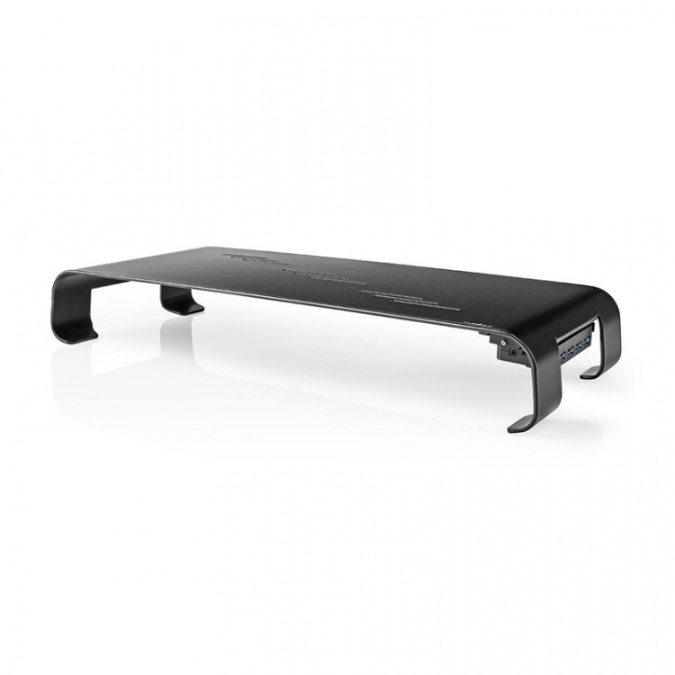 Nedis Monitor Stand | Ergonomisk: Yes | Maksimal bæreevne: 18 kg | Universal | USB-hub | Justerbar høyde: Nei