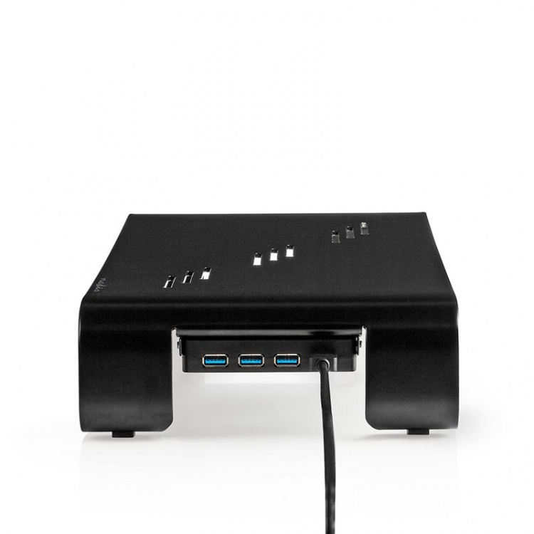 Nedis Monitor Stand | Ergonomisk: Yes | Maksimal bæreevne: 18 kg | Universal | USB-hub | Justerbar høyde: Nei