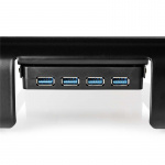 Nedis Monitor Stand | Ergonomisk: Yes | Maksimal bæreevne: 18 kg | Universal | USB-hub | Justerbar høyde: Nei