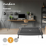 Nedis Feetrest | Adjustable Angle | Sort | Metall / Plast