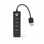 Nedis USB-hub | USB-A Male | 4x USB A Female | 4-Port port(s) | USB 2.0 | USB-Strøm
