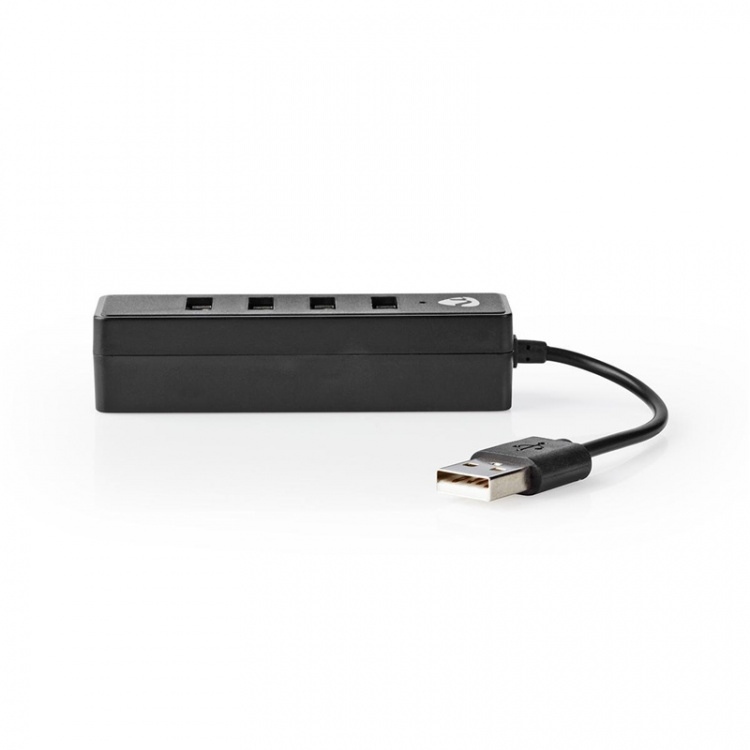 Nedis USB-hub | USB-A Male | 4x USB A Female | 4-Port port(s) | USB 2.0 | USB-Strøm