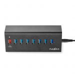 Nedis USB-hub | USB Micro-B Female | USB-A Female | 8-Port port(s) | QC3.0 / USB 3.2 Gen 1 | Nettstrøm drevet / USB-Strøm | 5 Gbps | 8x USB