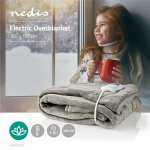 Nedis Elektrisk Teppe | Overblanket | 1 Person | 180 x 130 cm | 9 Varmeinnstillinger | 9 h | Vaskbar | Overopphetings vern | Digital regulator | Fleece