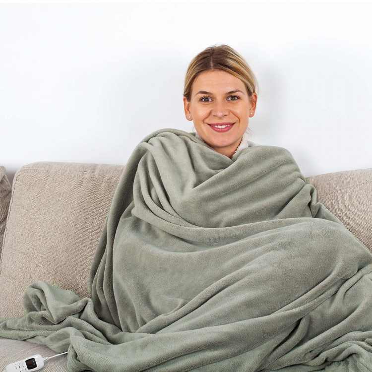 Nedis Elektrisk Teppe | Overblanket | 1 Person | 180 x 130 cm | 9 Varmeinnstillinger | 9 h | Vaskbar | Overopphetings vern | Digital regulator | Fleece