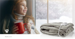 Nedis Elektrisk Teppe | Overblanket | 1 Person | 180 x 130 cm | 9 Varmeinnstillinger | 9 h | Vaskbar | Overopphetings vern | Digital regulator | Fleece