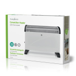 Nedis konveksjon Heater | 2000 W | 3 Varmeinnstillinger | Justerbar termostat | Veltebeskyttelse | Integrerte håndtak | Hvit