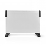 Nedis konveksjon Heater | 2000 W | 3 Varmeinnstillinger | Justerbar termostat | Veltebeskyttelse | Integrerte håndtak | Hvit