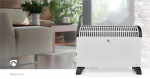 Nedis konveksjon Heater | 2000 W | 3 Varmeinnstillinger | Justerbar termostat | Veltebeskyttelse | Integrerte håndtak | Hvit