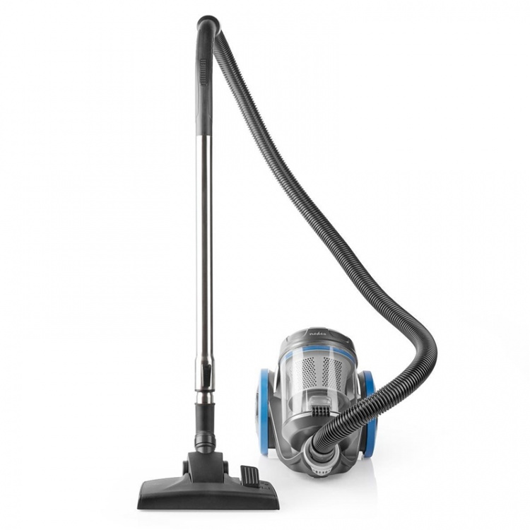 Nedis Støvsuger uten pose | Uten Pose | 700 W | Støvkapasitet: 3.5 l | Kombi Pensel / Parkett børste | aksjonsradius: 8 m | HEPA luftfilter | Antrasitt / Blå