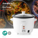Nedis Riskoker | 0.6 l | 300 W | Steamer i aluminium | Non-stick belegg | Avtagbar bolle | Automatisk avstengning Nedis Riskoker | 0.6 l | 300 W | Steamer i aluminium | Non-stick belegg | Avtagbar bolle | Automatisk avstengning