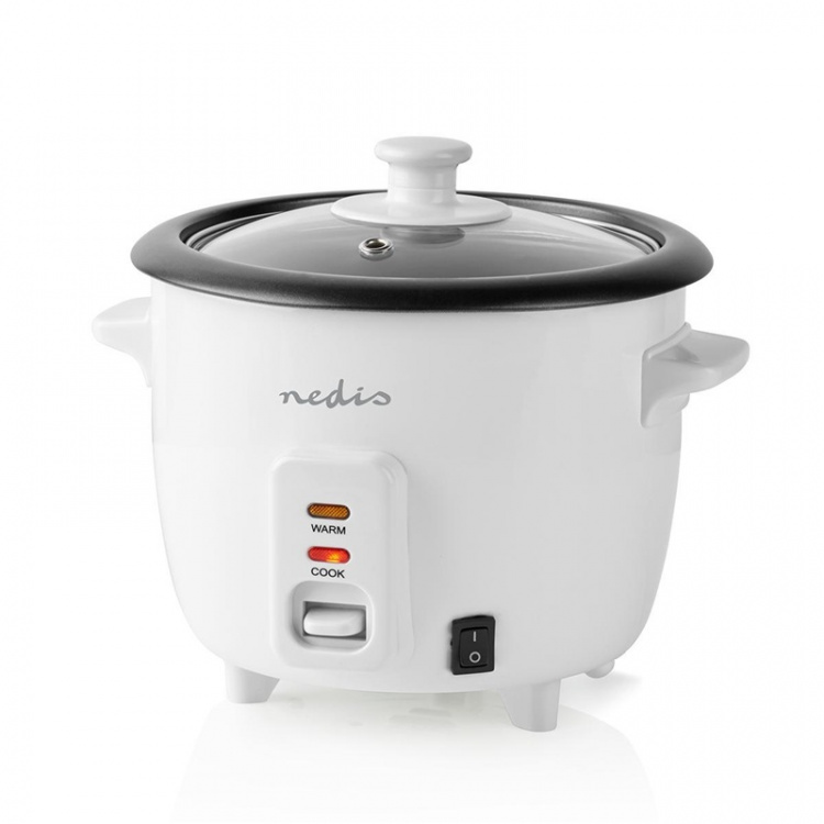 Nedis Riskoker | 0.6 l | 300 W | Steamer i aluminium | Non-stick belegg | Avtagbar bolle | Automatisk avstengning Nedis Riskoker | 0.6 l | 300 W | Steamer i aluminium | Non-stick belegg | Avtagbar bolle | Automatisk avstengning