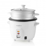 Nedis Riskoker | 0.6 l | 300 W | Steamer i aluminium | Non-stick belegg | Avtagbar bolle | Automatisk avstengning Nedis Riskoker | 0.6 l | 300 W | Steamer i aluminium | Non-stick belegg | Avtagbar bolle | Automatisk avstengning