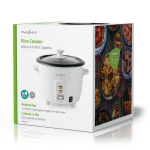 Nedis Riskoker | 0.6 l | 300 W | Steamer i aluminium | Non-stick belegg | Avtagbar bolle | Automatisk avstengning Nedis Riskoker | 0.6 l | 300 W | Steamer i aluminium | Non-stick belegg | Avtagbar bolle | Automatisk avstengning