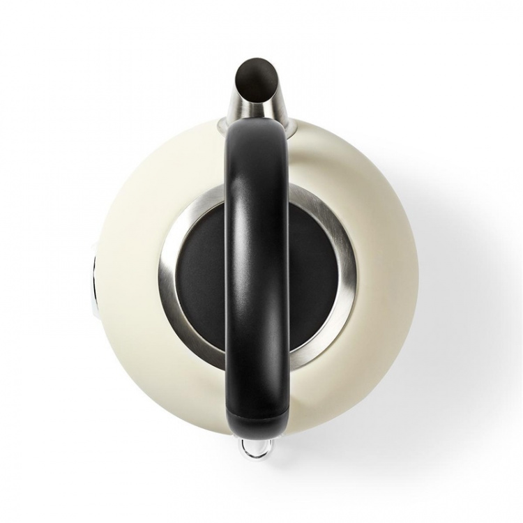 Vannkoker | 1.7 l | Rustfritt Stål | Hvit | Temperaturindikator | Roterbar 360 grader | Skjult varmeelement | Strix® kontroll | Koketørr beskyttelse