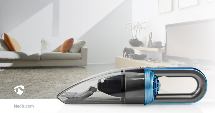 Nedis Håndholdt Støvsuger | 75 W | Oppladningsbar | Tørke / Våt | Litiumion | Blå / Grå