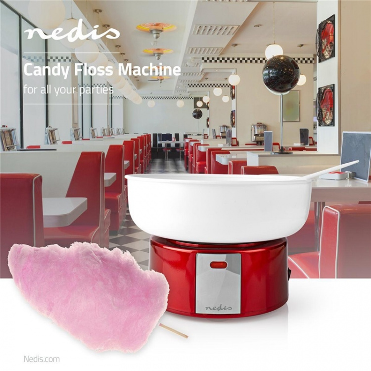 Nedis Candy Floss Machines | 500 W | Hvit / Rød